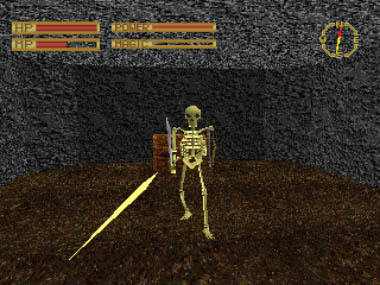 That skeleton is prepared to guard that treasure no matter what.
